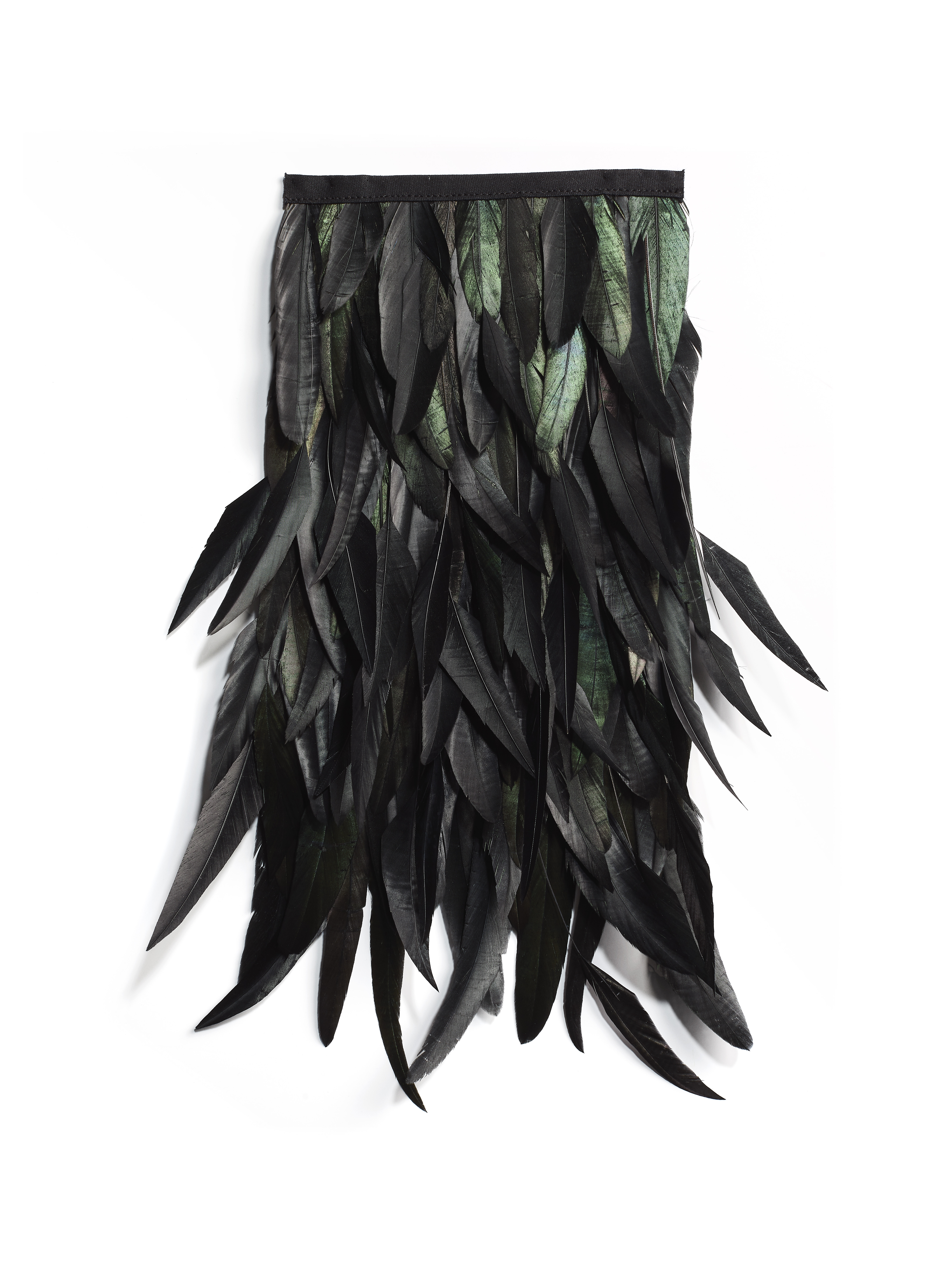 Echantillon plumasserie, Epicea. Couleur : noir Catégorie : Black