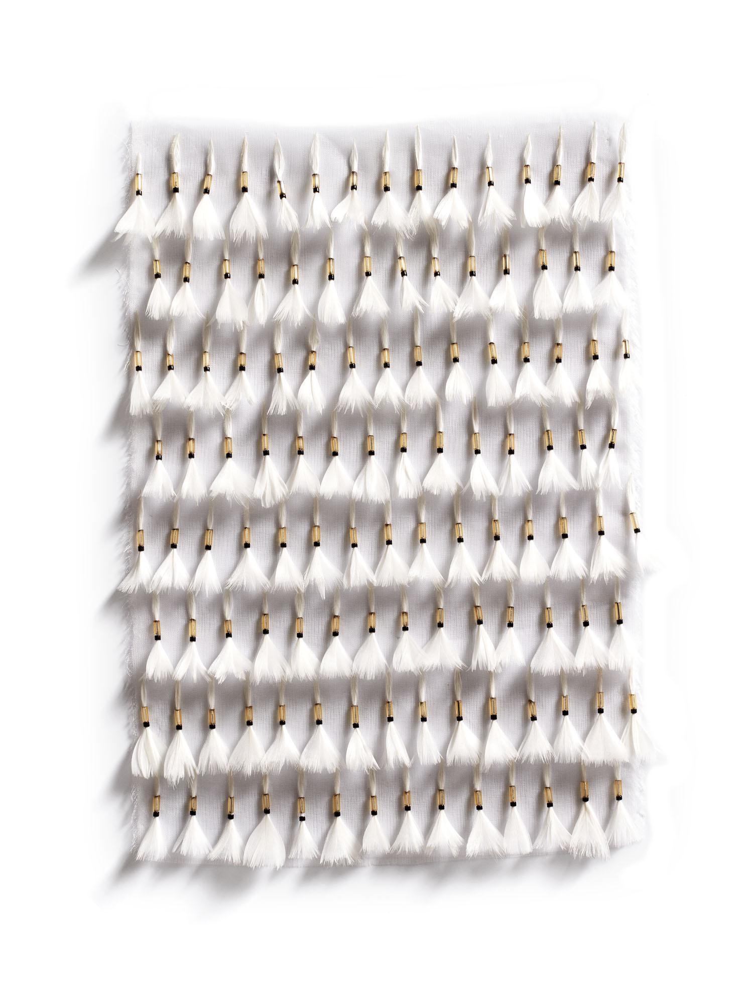 Echantillon plumasserie, Cléopâtre. Couleur : blanc, gold Catégorie : Gold