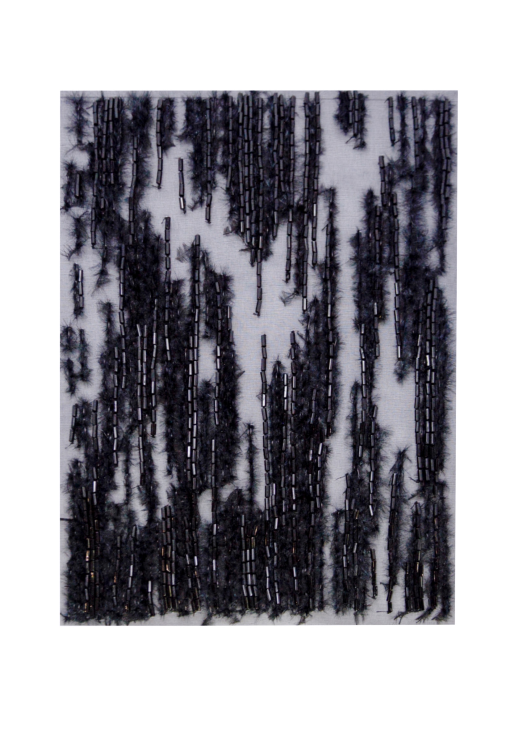 Echantillon plumasserie, Ava Gardner. Couleur : noir Catégorie : Embroidery