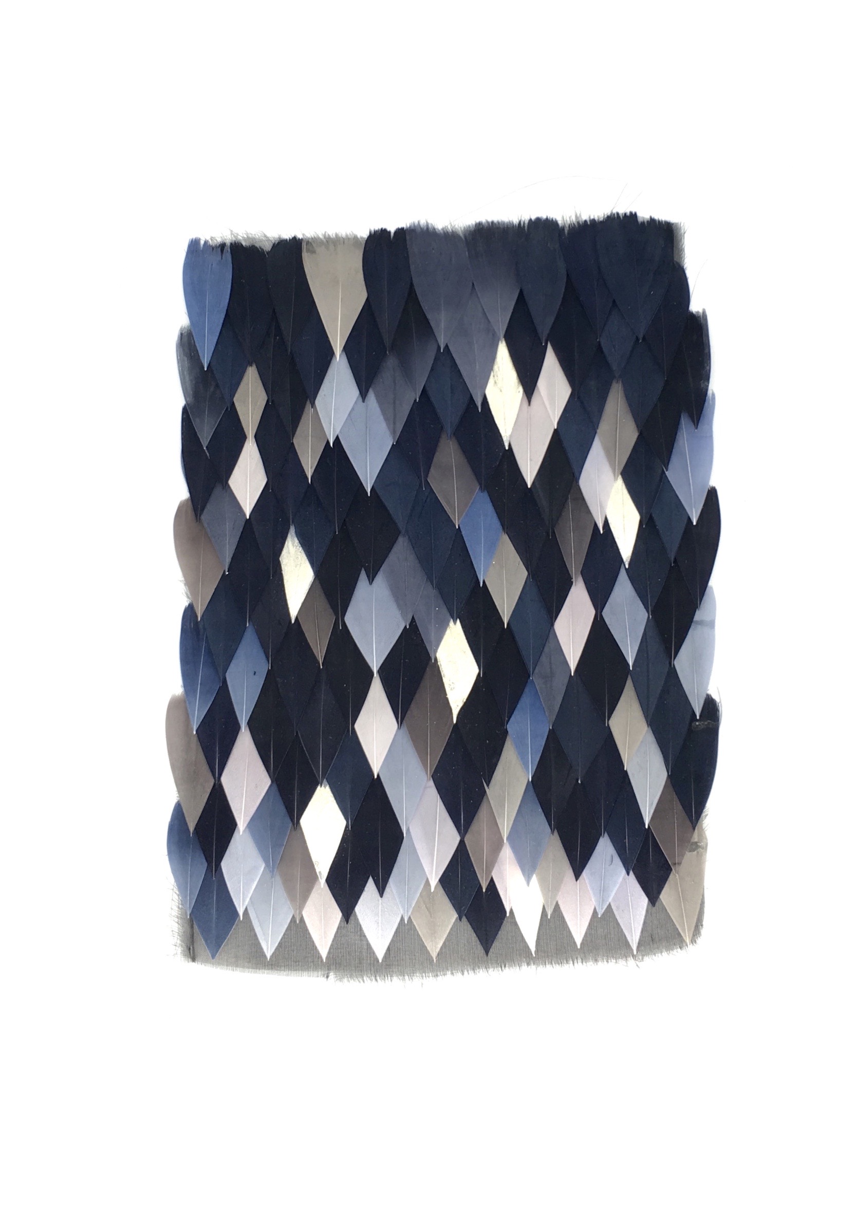 Echantillon plumasserie, Starman. Couleur : noir, bleul blanc, gris Catégorie : Graphic