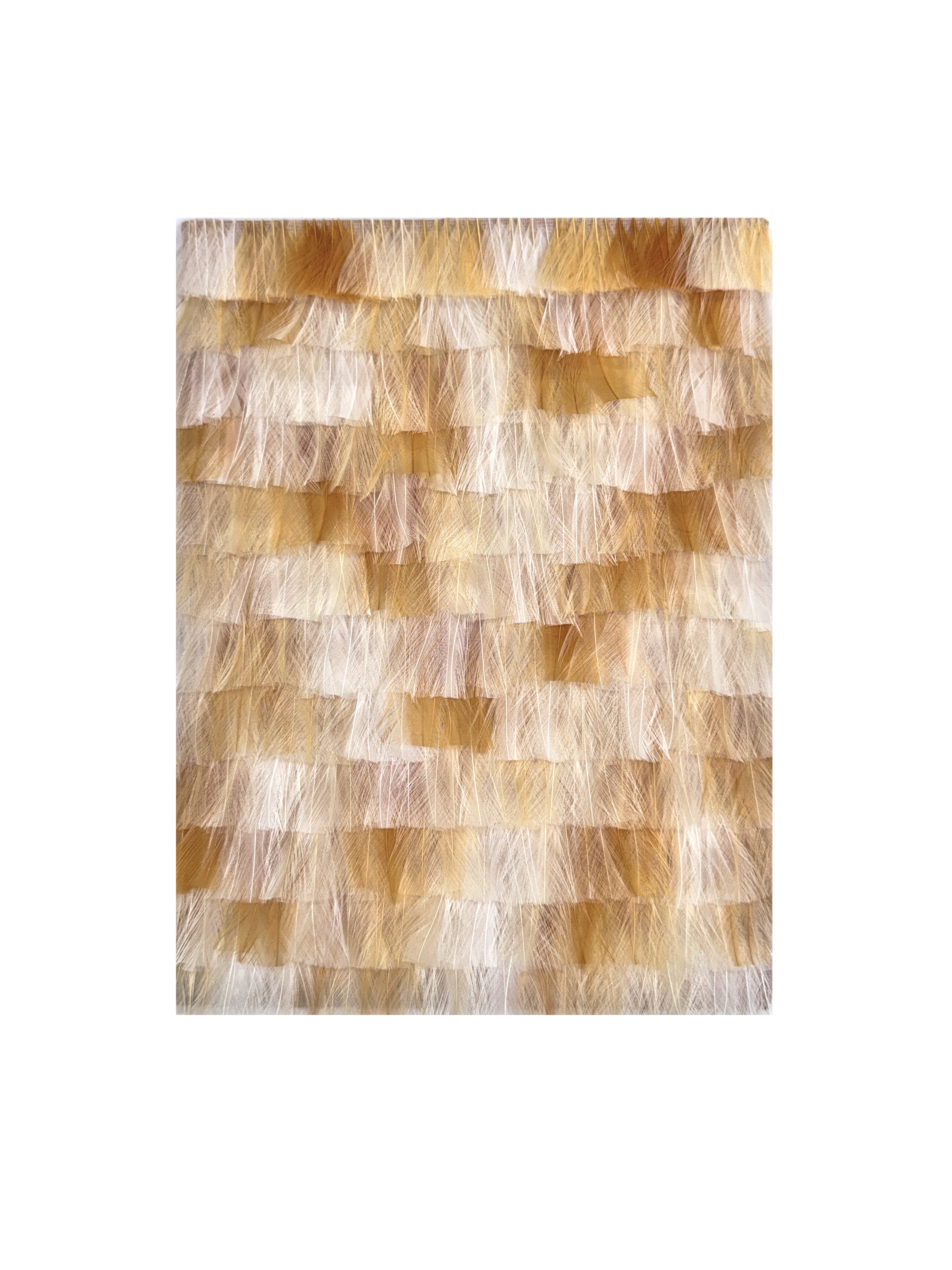 Echantillon plumasserie, Gobi. Couleur : crème, beige .Catégorie : Gold