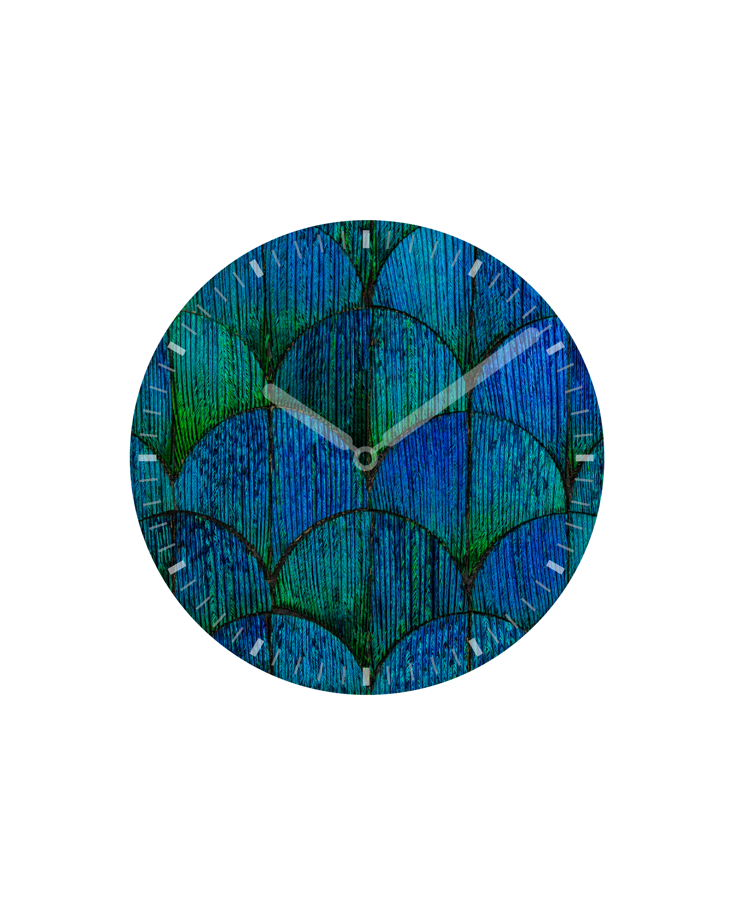 Echantillon microplumasserie, Nenuphar. Couleur : Vert, Bleu Catégorie : Graphic