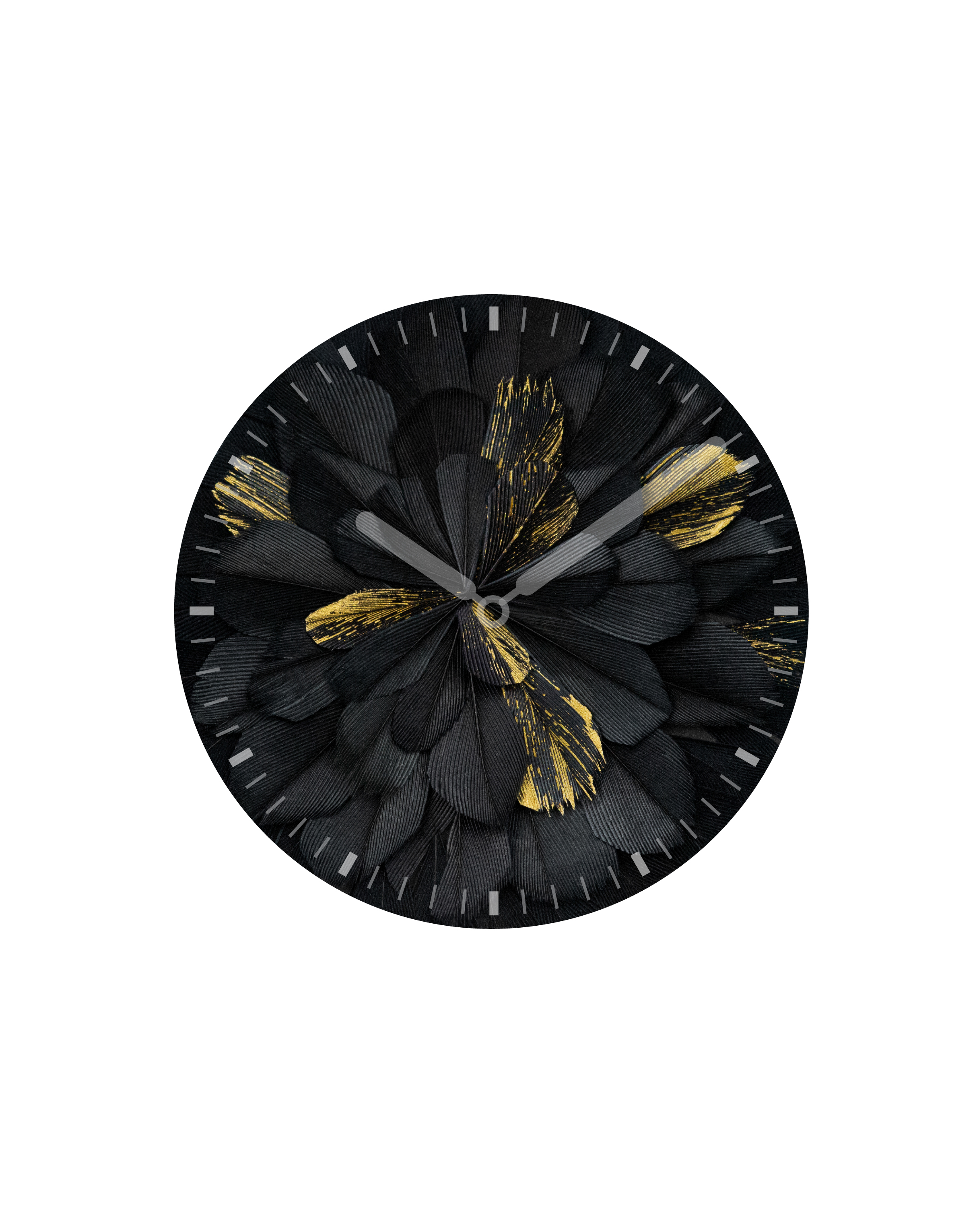 Echantillon microplumasserie, Goldenflower. Couleur : Doré, Noir Catégorie : Vegetal