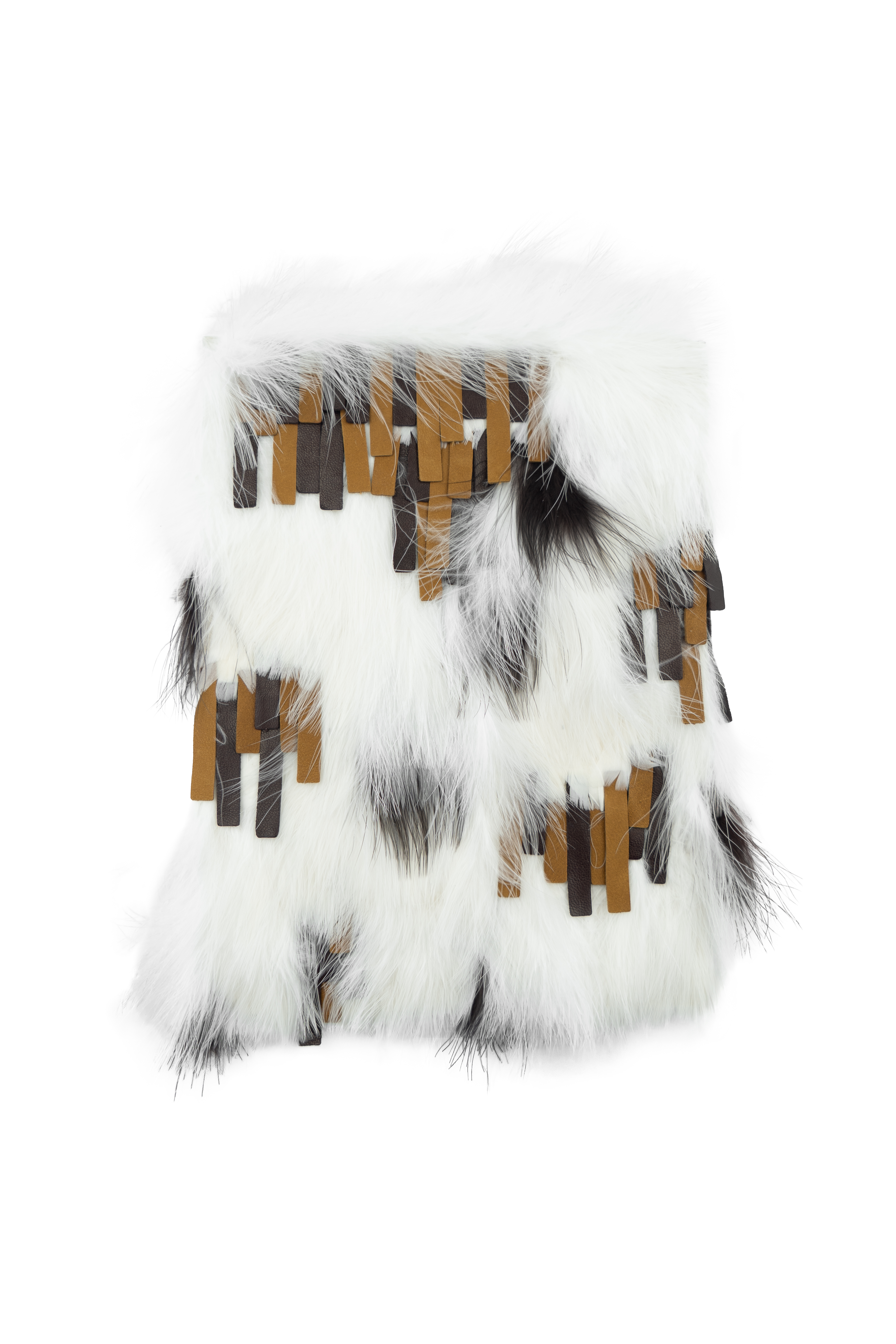 Echantillon plumasserie, Pelt. Couleur : Blanc, Marron Catégorie : White