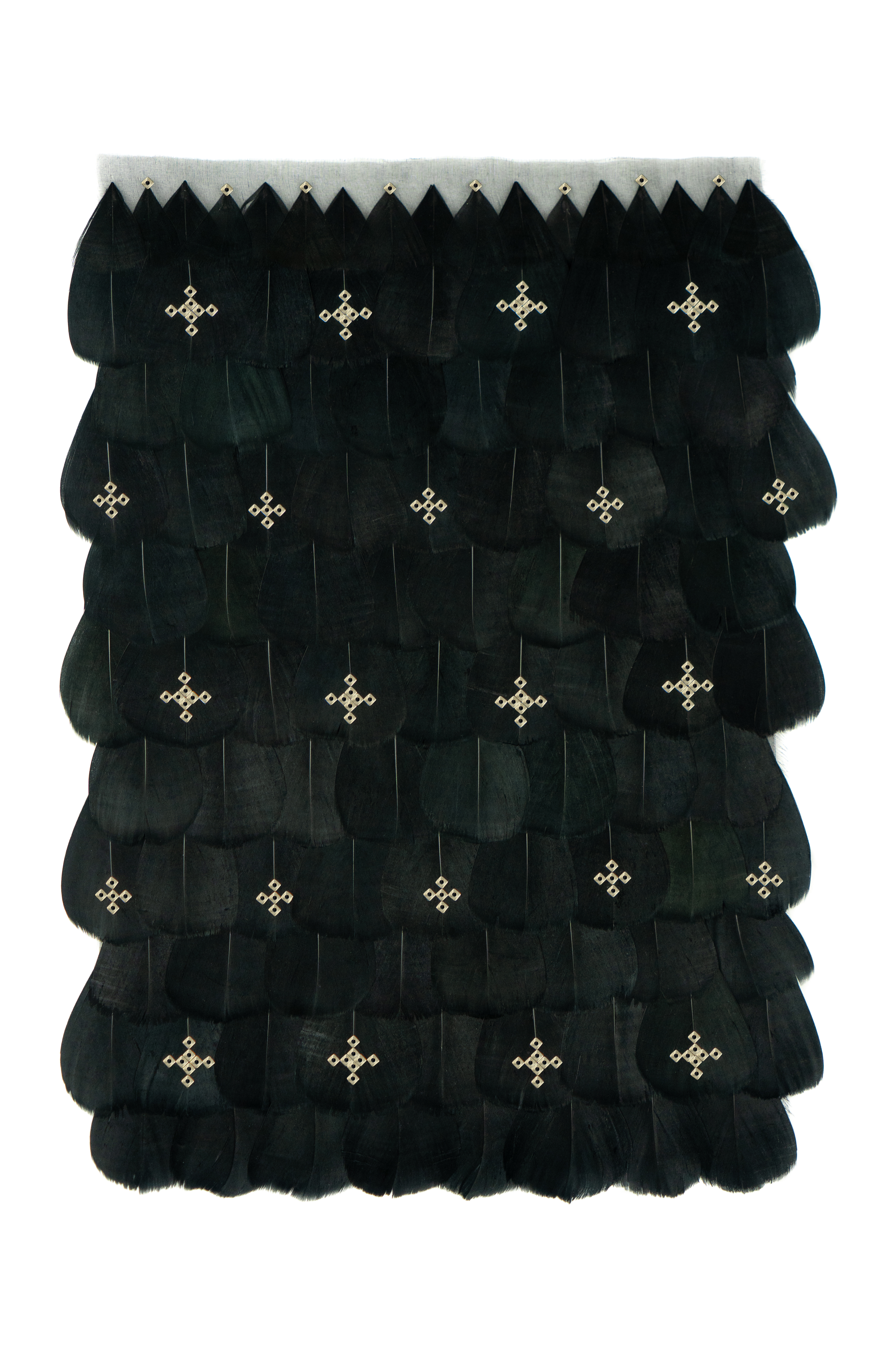 Echantillon plumasserie, Baroque. Couleur : Noir, Argenté Catégorie : Black