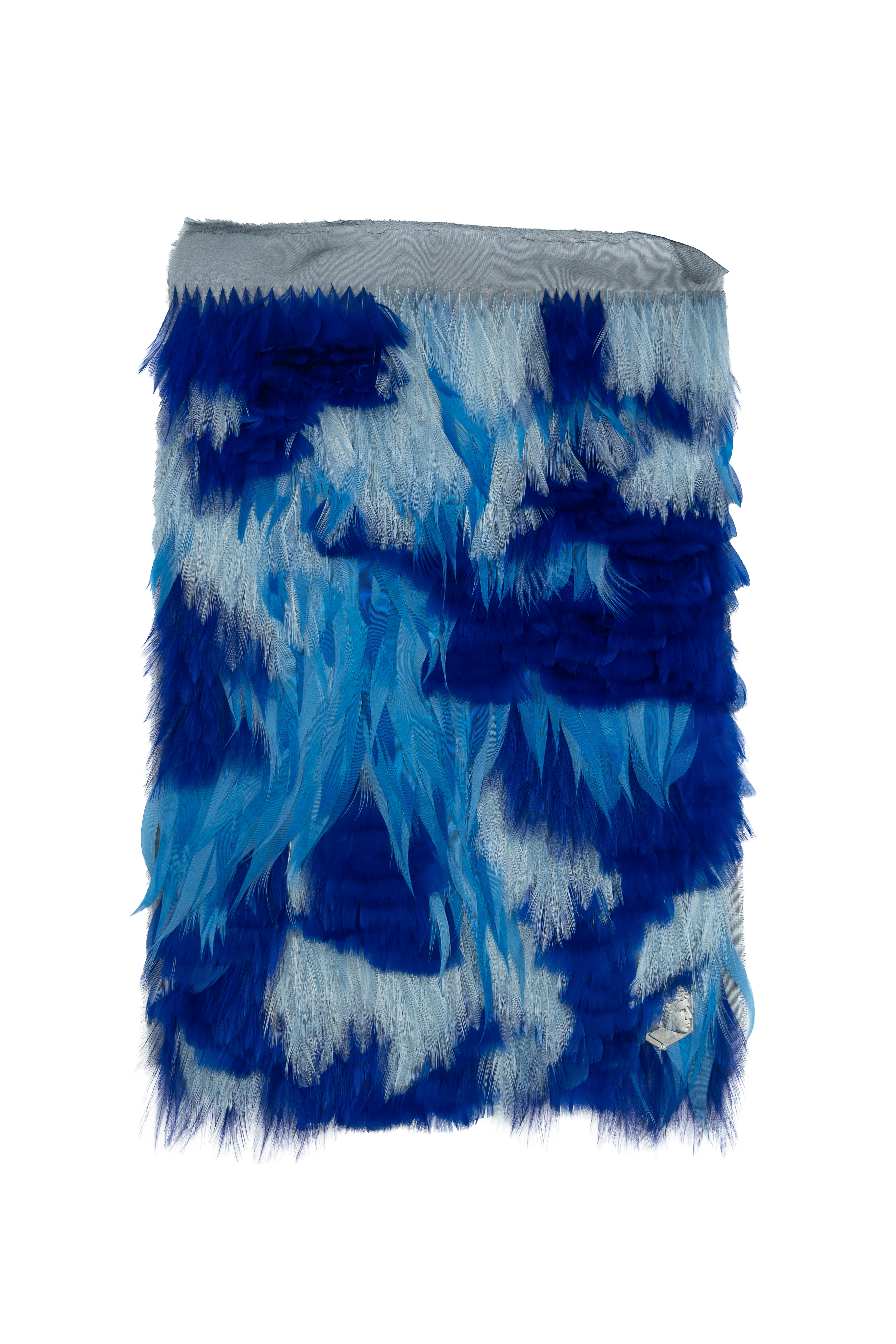 Echantillon plumasserie, Bluearmy. Couleur : Bleu Catégorie : Fluffy