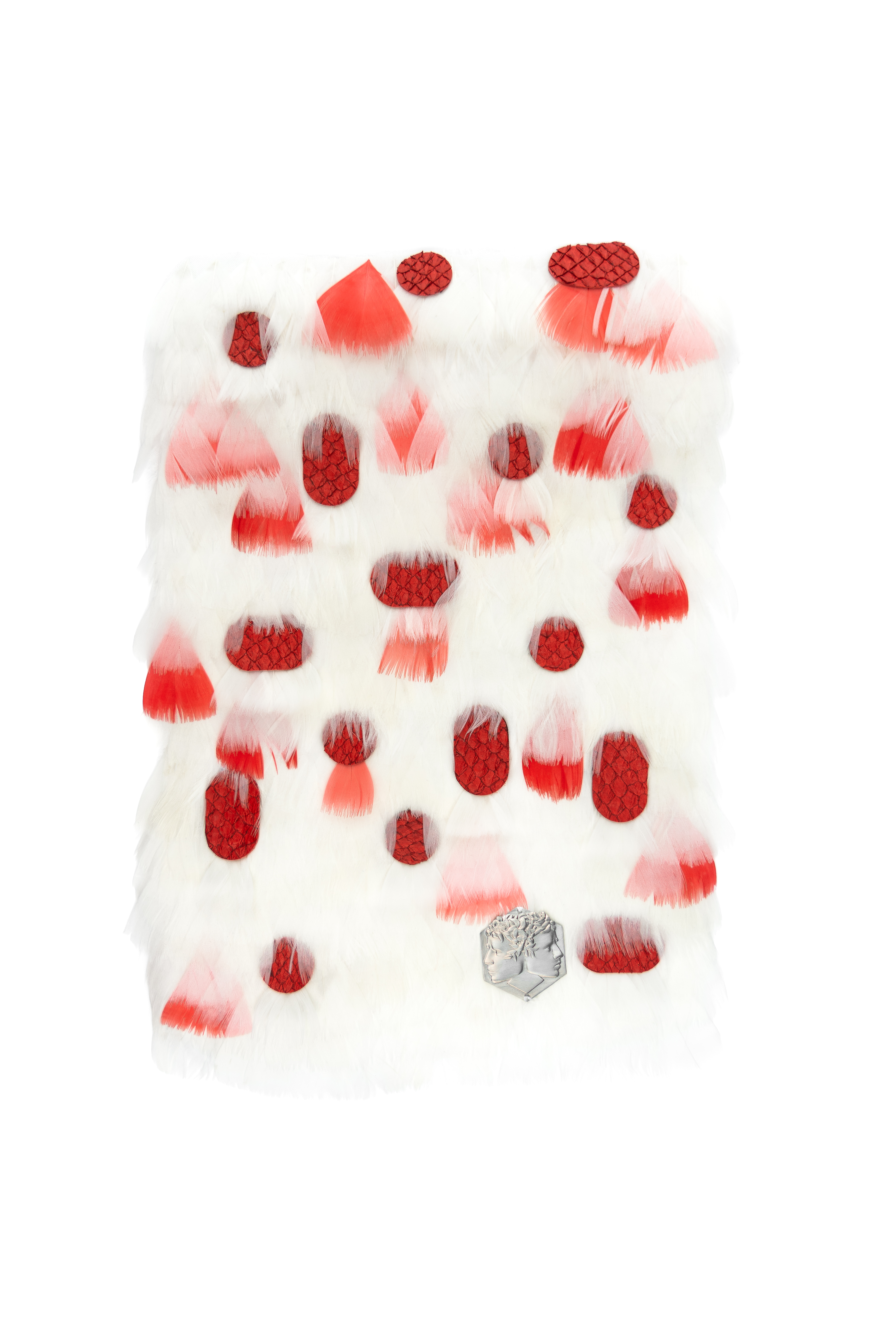 Echantillon plumasserie, Frozen Cheesecake. Couleur : Rouge, Blanc Catégorie : Miscellanous