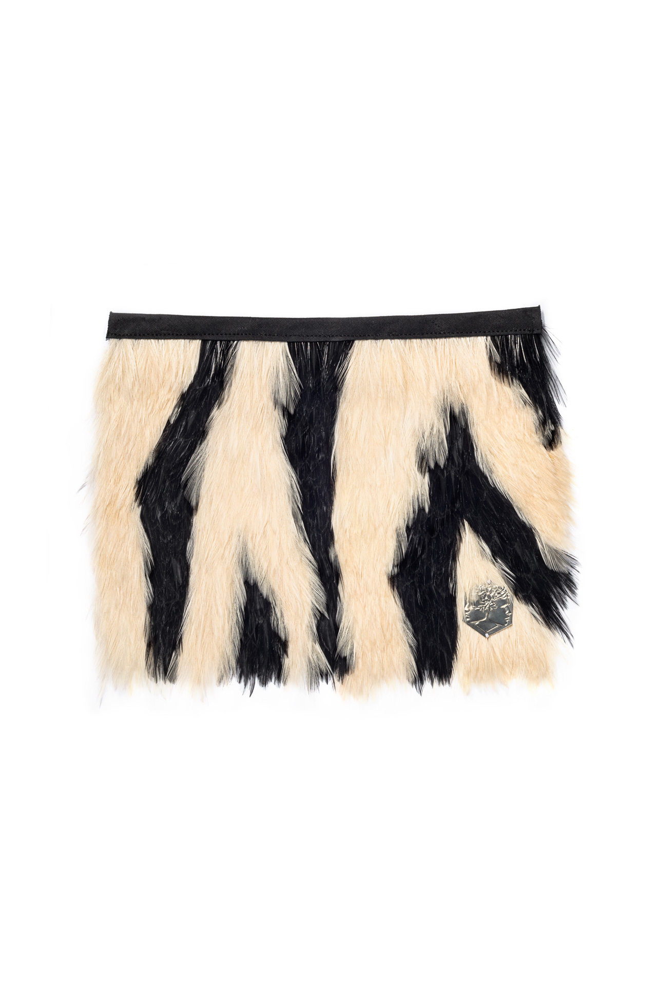 Echantillon plumasserie, Zebra II. Couleur : Blanc, Noir Catégorie : Animal