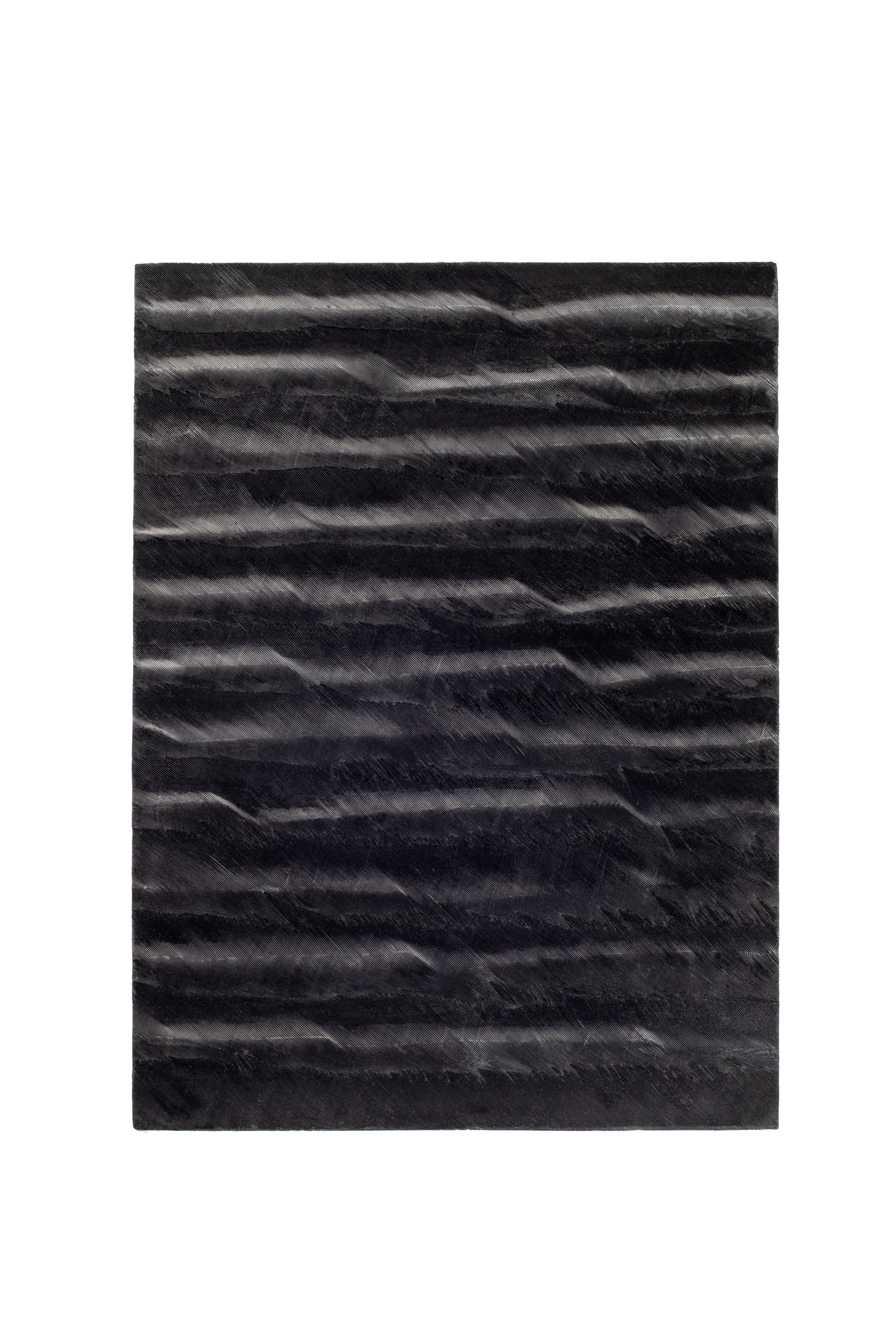 Echantillon Plumasserie, Black Shudder Wall. Couleur :Noir Catégorie : Animal